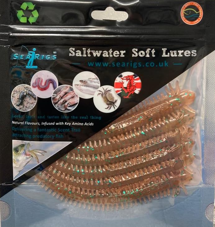 Ragworm 15cm 6 x 6" Infused with Natural Ragworm Flavour Life like Artificial Sea fishing lure LRF