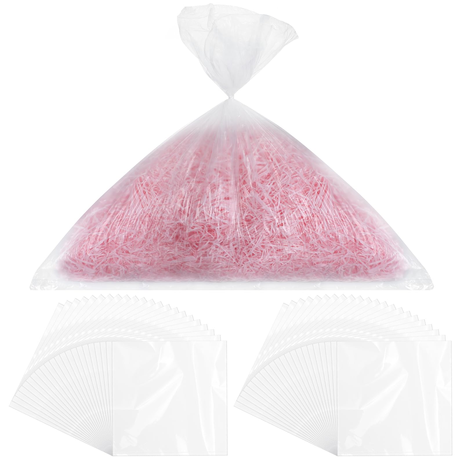 Photo 1 of Dinifee 200 Pcs Shredder Bags 10 Gallon Size Clear Bag Fits Most 6 to 7 Gallon Size Shredders for Home Office Paper Trash