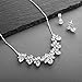 Mariell Multi-Shaped Pear and Marquise Cubic Zirconia Necklace Earring Wedding Jewelry Set for Brides