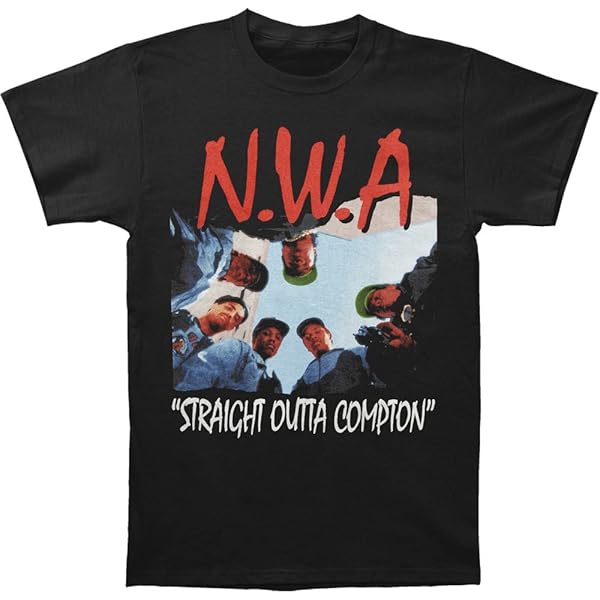 NWA Straight Outta Compton Album Vintage Shirt Adult Black T-Shirt