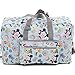 Fordicher Women Nylon Foldable Large Travel Duffel Bag Travel Tote Luggage Bag with Detachable Shoulder Straps for Vacation (Blue Mouse)