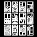 Painting Template Bullet Journal Stencil Supplies with 12 Colored Fineliner pens Notebook/Diary/Scrapbook DIY Painting Drawing Template Stencil 4x7 Inch