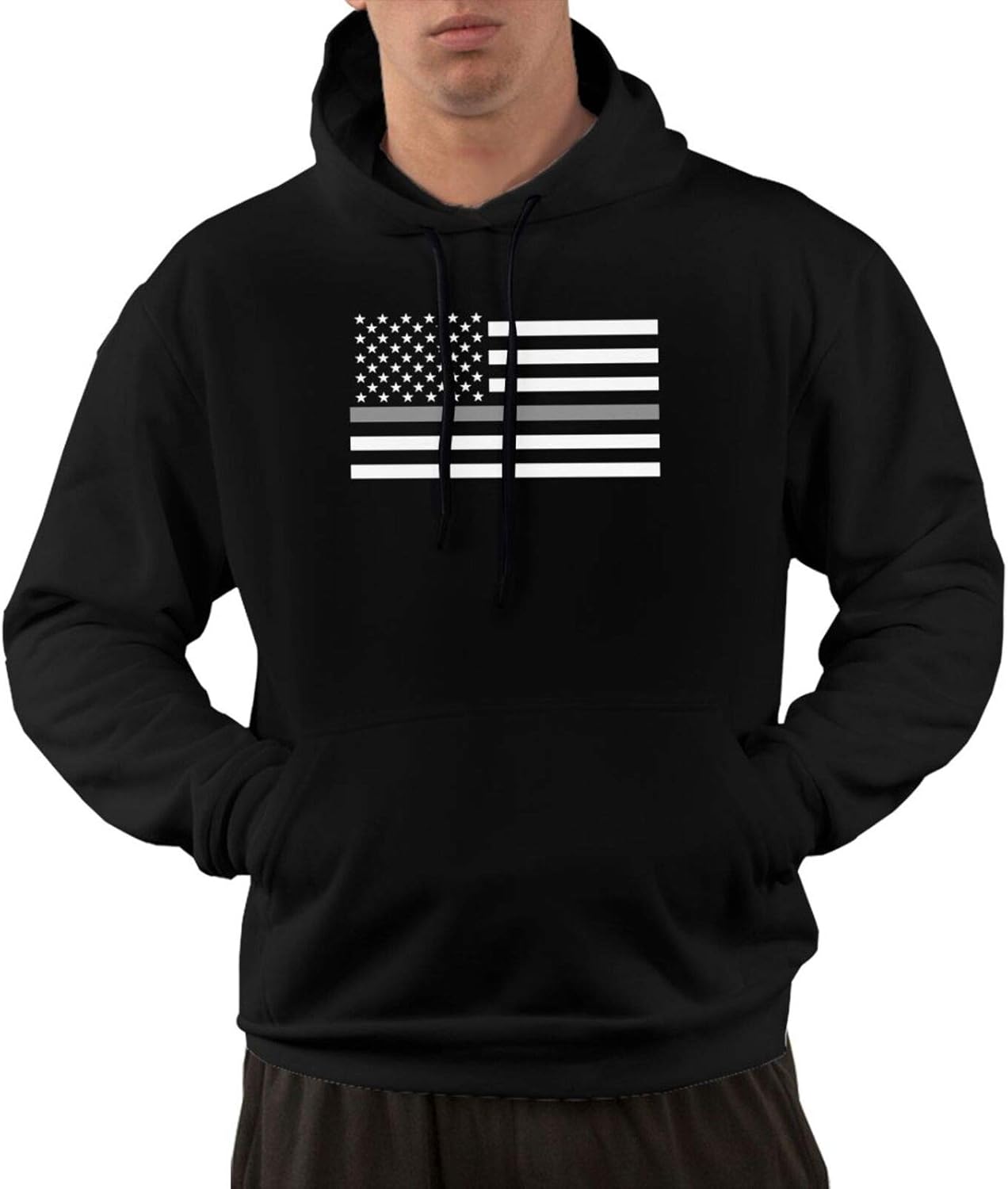 thin gray line hoodie