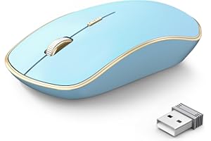 JOYACCESS Wireless Mouse for Laptop | 5 DPI Levels, Silent for Notebook, MacBook, Chromebook, PC - Blue