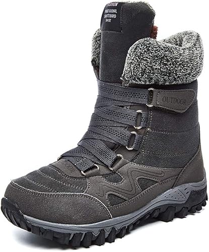 Amazon Gsou Snow ハイカット スノーブーツ 裏ボア レディース アウトドアシューズ 雪国 マジックテープ調整可能 滑り止め付き 防水加工 大きいサイズ スノートレーニング