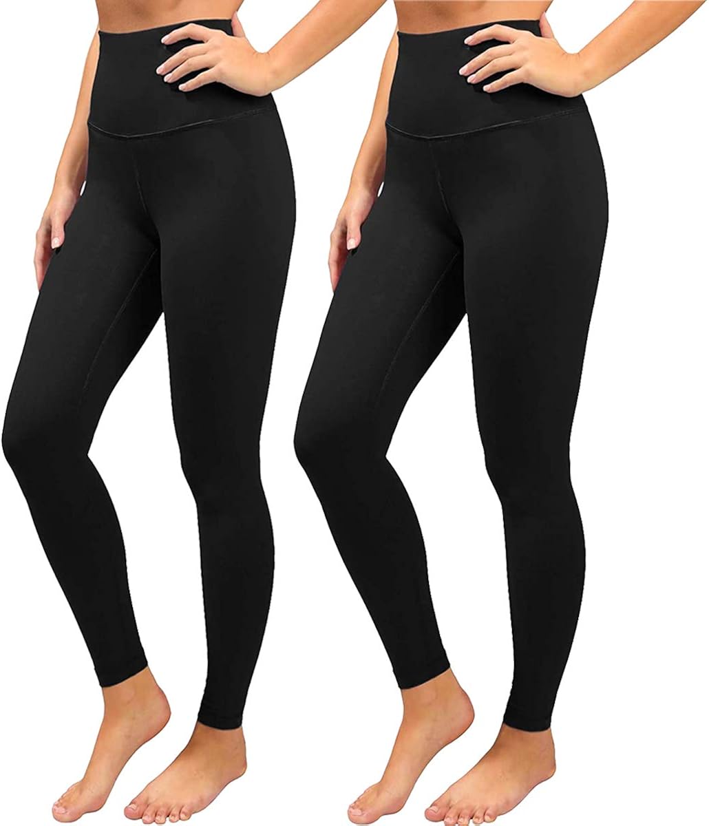 Black Leggings for Women-High Waisted Soft Tummy Control Workout Yoga Pants-Plus Size&Warm: Clothing