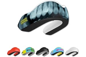 DAMAGE CONTROL Extreme Impact Mouth Guard – Sports Mouthguard for Boxing, MMA, BJJ, Hockey, Rugby, Lacrosse, & More – Mouthpiece for Teeth & Jaw Protection, for Youth & Adults (Adult, X-Ray)