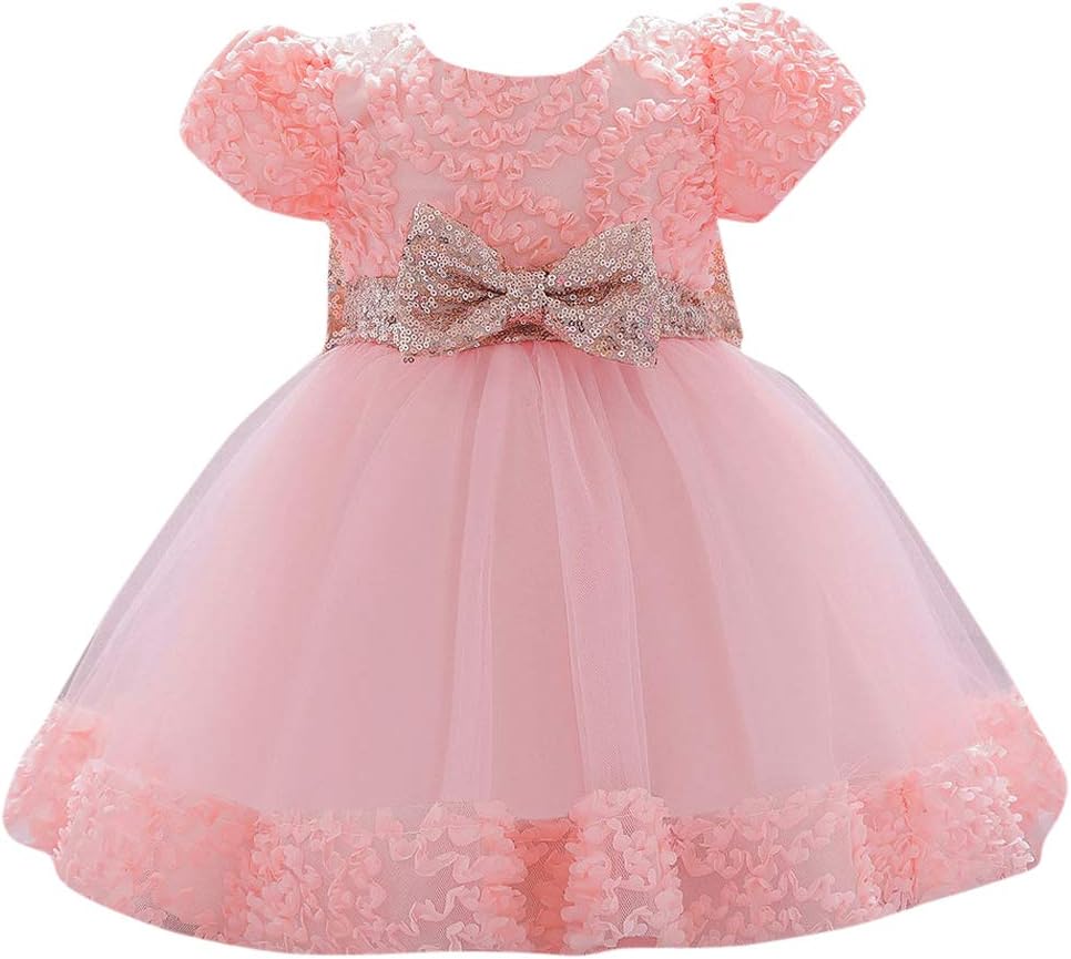 Hopscotch Baby Girls Cotton and Polyester Caps Sleeves Applique Bow