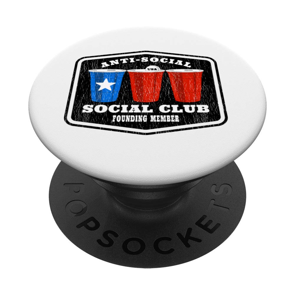Anti-Social Social Club Founding Member Retro - Introvert PopSockets Grip and Stand for Phones and Tablets