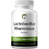 Lactobacillus Rhamnosus Probiotic 240 Tablets (4 Month Supply) &ndash; Researched Strain LRa05 &ndash; 3 Billion CFU &ndash; Digestive Health &amp; Microbiome Support &ndash; GMP Certified (240, Lactobacillus Rhamnosus)