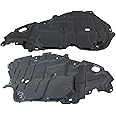 Autoelements Engine Splash Shield Under Cover Set of 2 Plastic for 2007-2011 Toyota Camry Direct Replacement 5144206100 5144106110