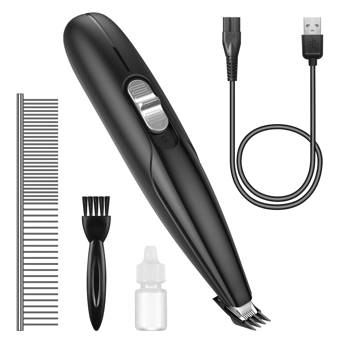 Brifit Dog Grooming Clippers, Electric Cat Dog Paw Clippers, Low Noise Pet Clippers, USB Rechargeable Pet Hair Trimmer, 2 Speed Clippers Grooming for Hair Around Face, Eyes, Ears, Rump, Paws