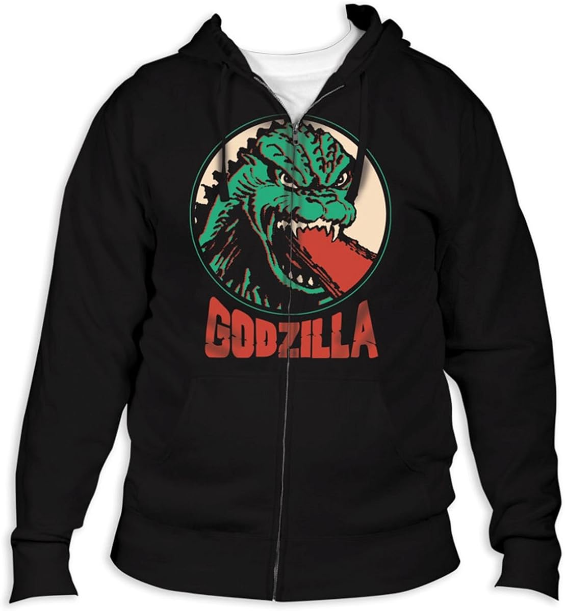 Amazon.com: Godzilla - Circle Portrait Zip-Up Hoodie in Black: Clothing