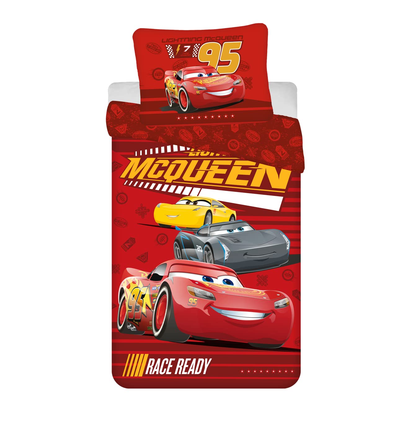 Disney - Cars - Race Ready Bedding Set - Duvet Cover 140 x 200 cm + Pillowcase