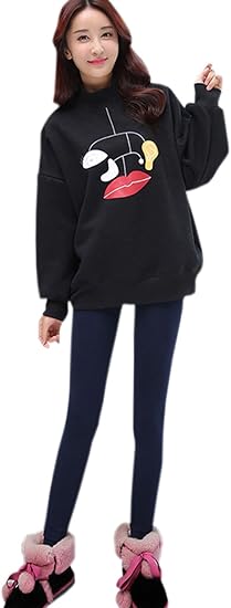 Amazon Fulaixi秋冬上品 裏起毛 レディース レギンス 保温 防寒 冬コーデ 暖か トレンカ ダークブルー レギンス スパッツ 通販