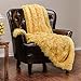 Chanasya Premium Solid Faux Long Fur Throw Blanket - Soft, Fuzzy Throw Blanket - for Bed or Couch - 50
