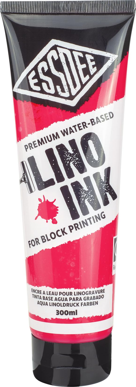 Essdee Block Printing Ink Fluorescent Red, FPI/01,300ml