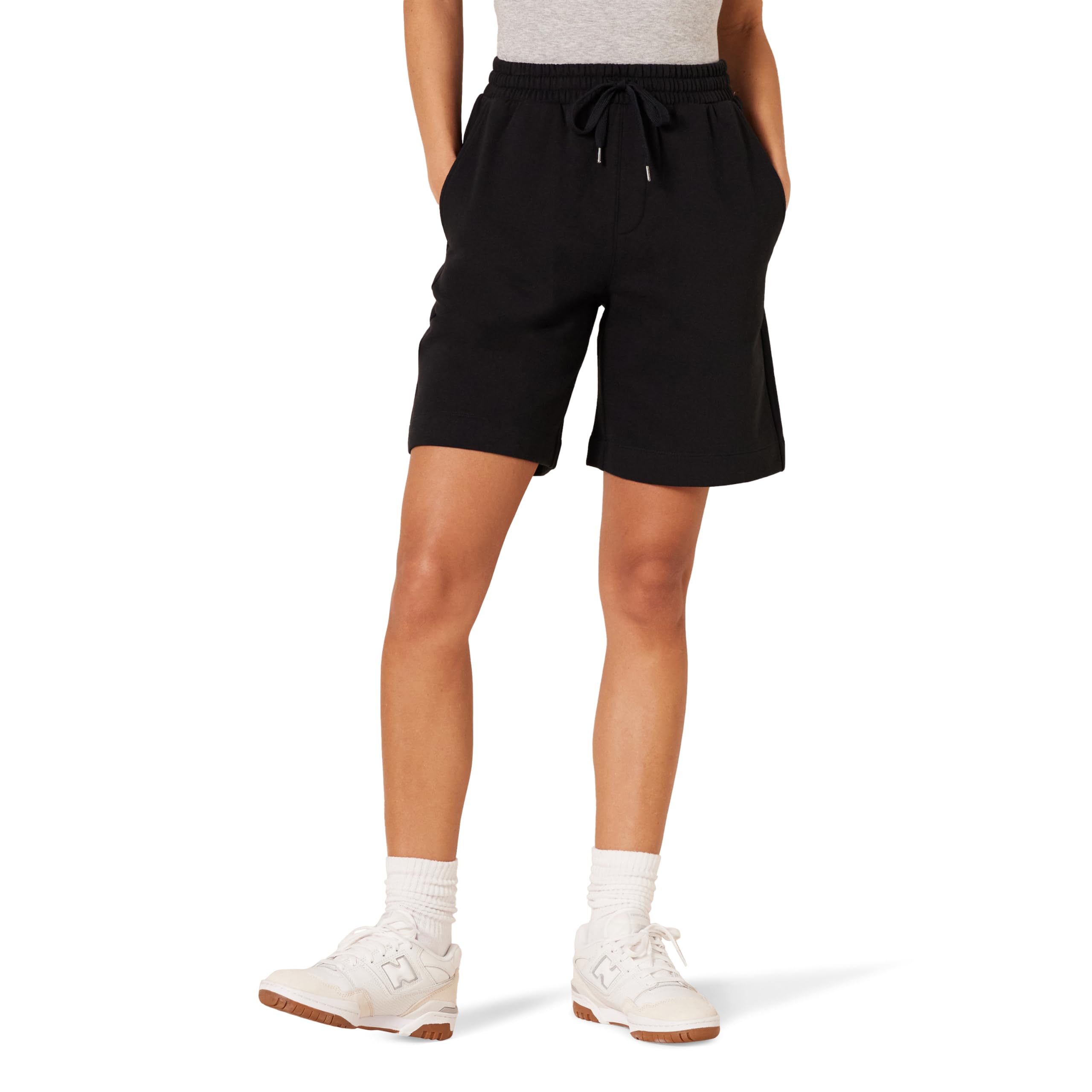 Photo 1 of Amazon Essentials Women's Fleece High Rise Bermuda Shorts, Black, X-Small, Plus Size Available