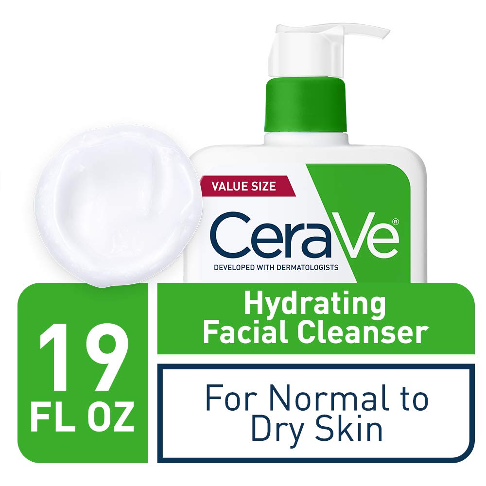 CeraVe Hydrating Facial Cleanser | Moisturizing Non-Foaming Face Wash with Hyaluronic Acid, Ceramides & Glycerin | 19 Fluid Ounce: Beauty