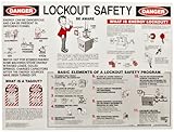 Brady Laminated Lockout Safety Poster, 18" Height x 24" Width - 45636 , Black and Red - LOSP8