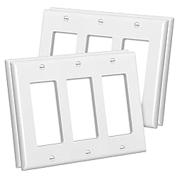 CML 3-Gang Decorator Wall Plates, 4 Pack Electrical