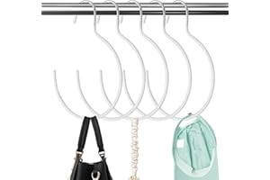 5 Pieces Non-Slip Tie Hanging Hooks Scarf Ring Hanger Belt Organizer Closet Accessories Organizer for Ties Scarves Belts and 