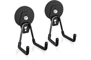 ENUODA Strong Magnetic Hooks Heavy Duty 2 Pack Garage Hooks Heavy Duty Magnet Hooks for Cruise Cabin Magnet Utility Hooks for Hanging Garage Shelve and Garden Tools Kitchen Outdoor