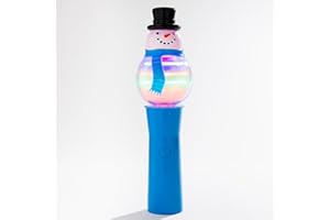 COOL THINGS CORP Jumbo Snowball Light Up Christmas Spinners LED Spinning Wand Toy, Sensory, Stocking Stuffer, Party Favor for Kids & Adults (Snowman)