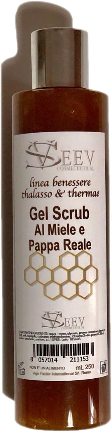Seev Cosmeceutical Gel Scrub Honey and Royal Jelly | Soft Peeling Regenerating Smoothing 250 ml