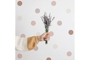 YOURFOCUS Boho Polka Dot Wall Decals Pink Dots Wall Sticker for Kids Baby Girls Living Room Bedroom Playroom (6 Sheets)