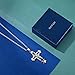 OSTAN Men's Stainless Steel Cross Necklace Fashion Vintage Dark Knight Pendant Cool Heavy Metal Style and Three-Dimensional Effect.