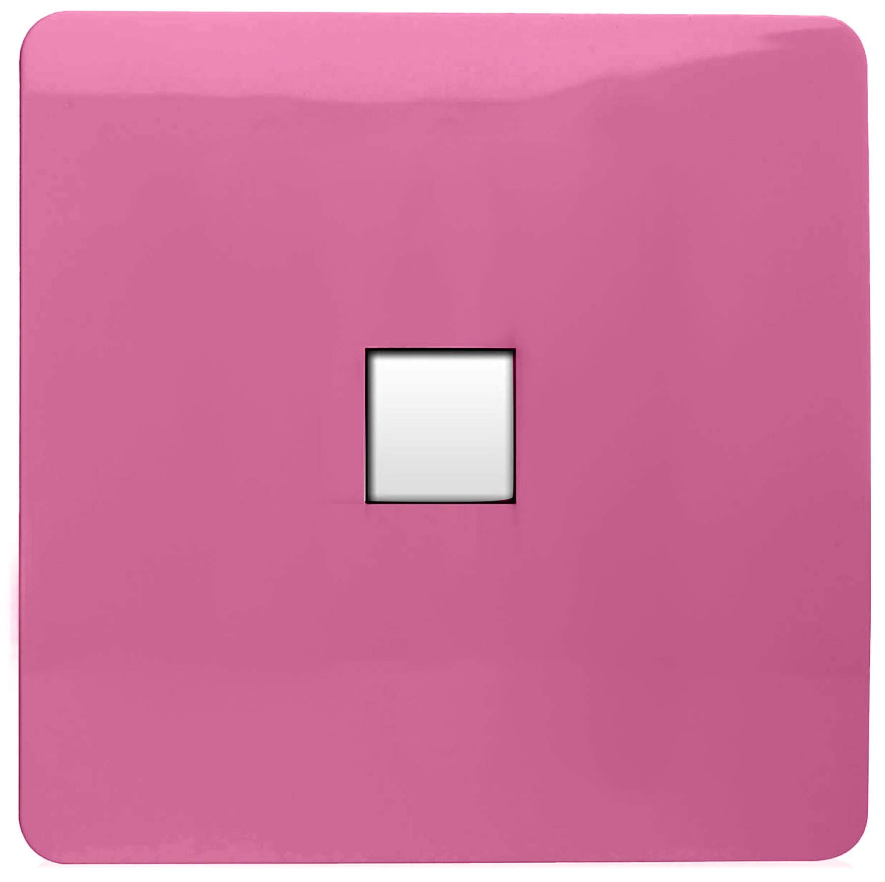Trendi Artistic Modern Glossy Tactile RJ56 Cat 5e&Cat 6 Ethernet Socket Pink