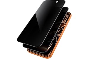 JETech Infinity Privacy Screen Protector for iPhone 17 Pro Max, 9H+ 3D Full Coverage Anti-Spy Tempered Glass with Auto-Align 