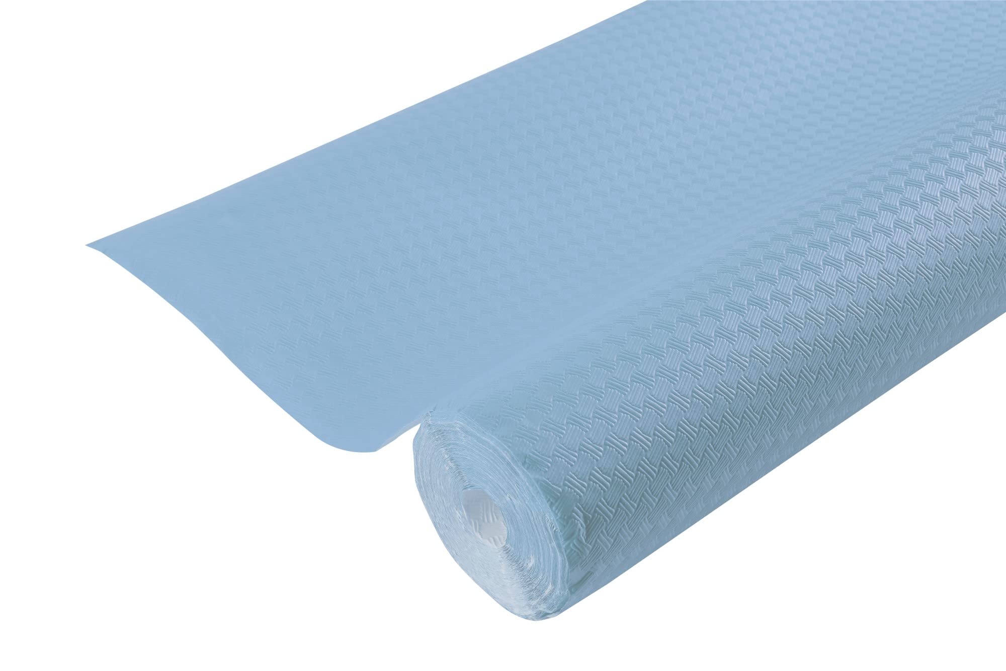 Disposable tablecloth in embossed paper - Unique, aesthetic and deep embossing - Roll 6 M long and 1.18 M wide - Made in France - Sky blue