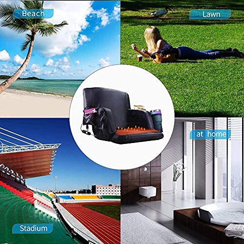 Blufree Heated Stadium Bleacher Seat, Foldable Portable Heated Chair,6