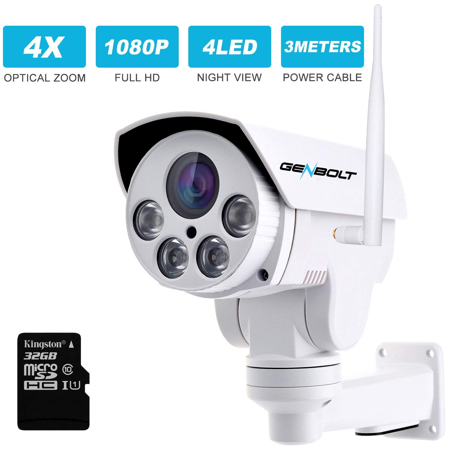 1080P Security Camera Outdoor GENBOLT Wireless WiFi Amazon.co.uk
