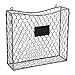 Country Rustic Gray Metal Wire Wall Mounted Magazine, File & Mail Holder Basket w/Chalkboard Label