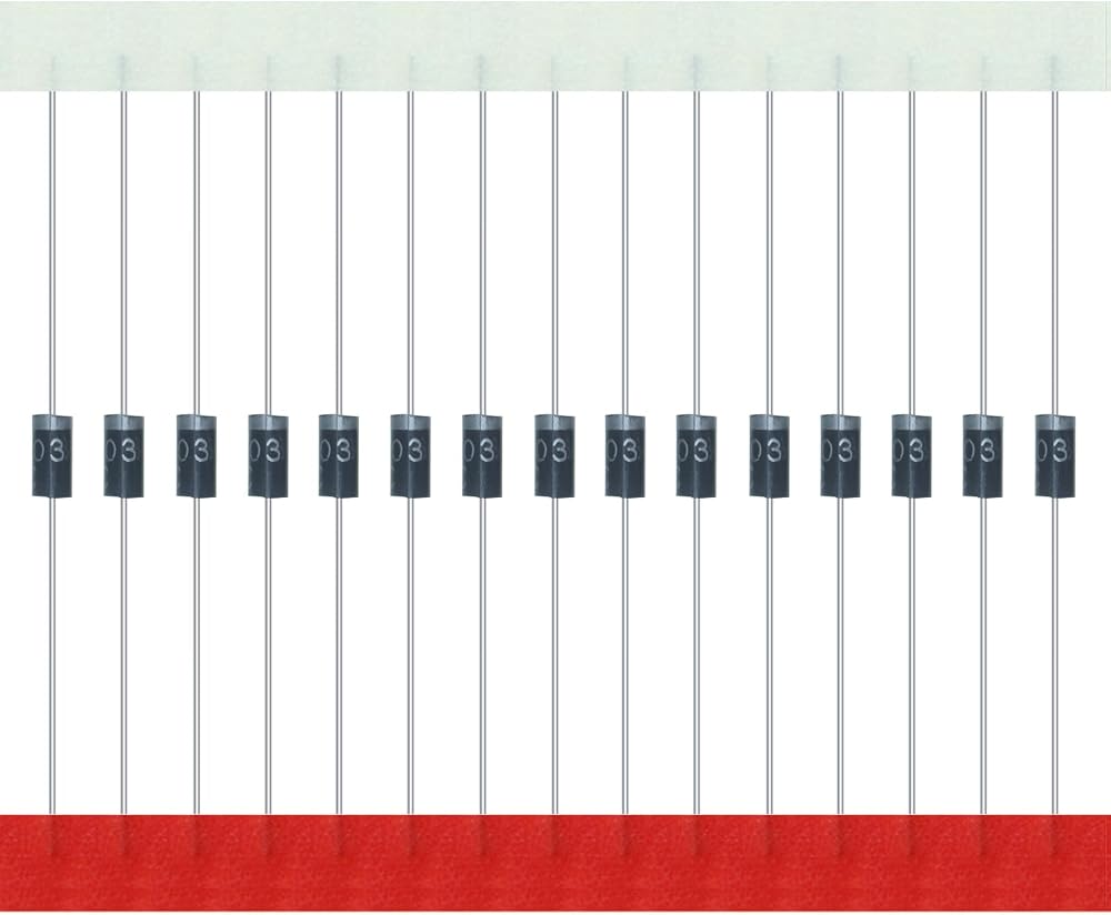 AUKENIEN 1N4003 Diodes 1A 200V DO-41 Rectifier Diode Pack of 200