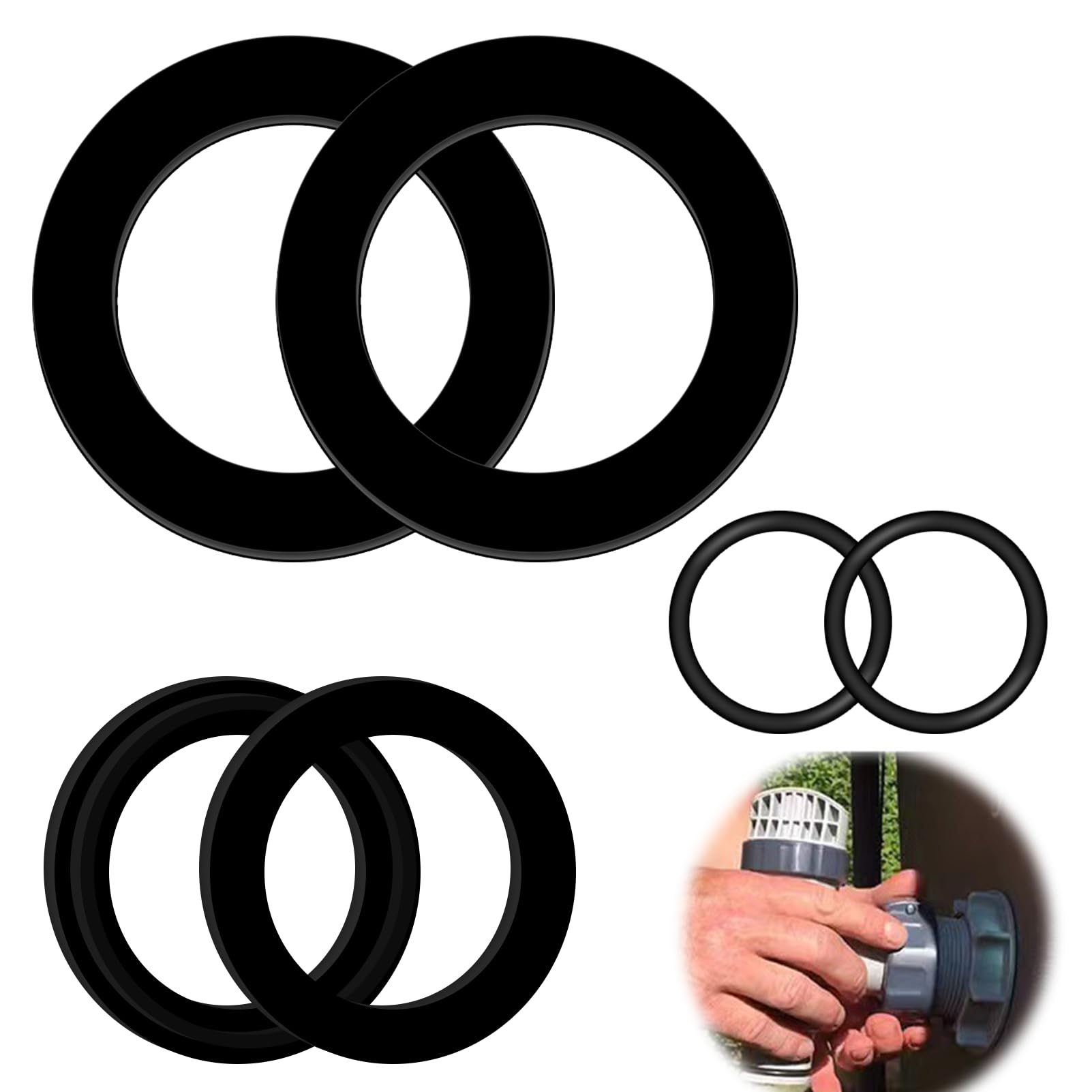 Pool Rubber,6PCS Pool Rubber Sealing Rings Pads Round Seal,For Pool Parts,O-Oring Set 10745,10262,10255 ect ﻿