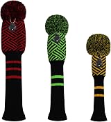 Scott Edward Knitted Golf Head Covers 3Pcs Set Driver Fairway Hybrid Traffic view 2