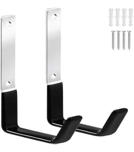 SNOKAY Heavy Duty J Hooks - 6 Pack Steel Wall Ount Garage Storage Utility Hangers & Organizer