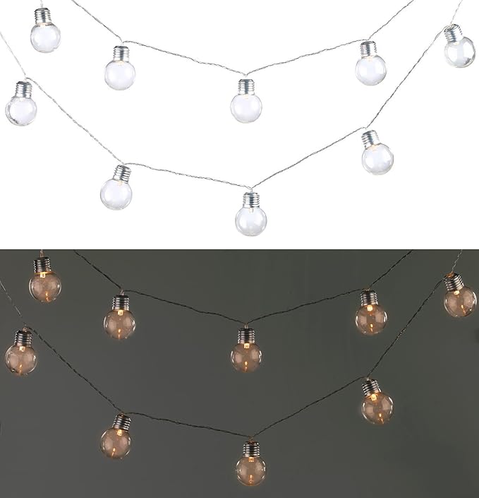 Lunartec Solarlichterkette: Solar-LED-Lichterkette mit 20 LEDs in Glühbirnenform, 3,8 Meter, IP44 (LED Solar Lichterketten wa