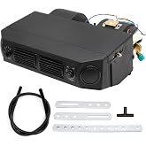 Saihisday BEU-404-100 AUTO A/C Air Conditioning Evaporator Assembly Kit 2 Vents 3 Speed 12V Electrical Thermostat 4Max Air Volume 600 CFM, Under-Dash A/C Heating Cooling Unit for Car Truck