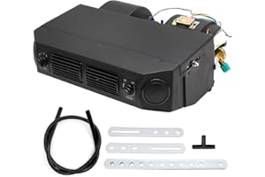 Saihisday BEU-404-100 AUTO A/C Air Conditioning Evaporator Assembly Kit 2 Vents 3 Speed 12V Electrical Thermostat 4Max Air Volume 600 CFM, Under-Dash A/C Heating Cooling Unit for Car Truck