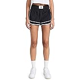 Free People Women's Varsity Blues Shorts, Black Combo, Medium, 1