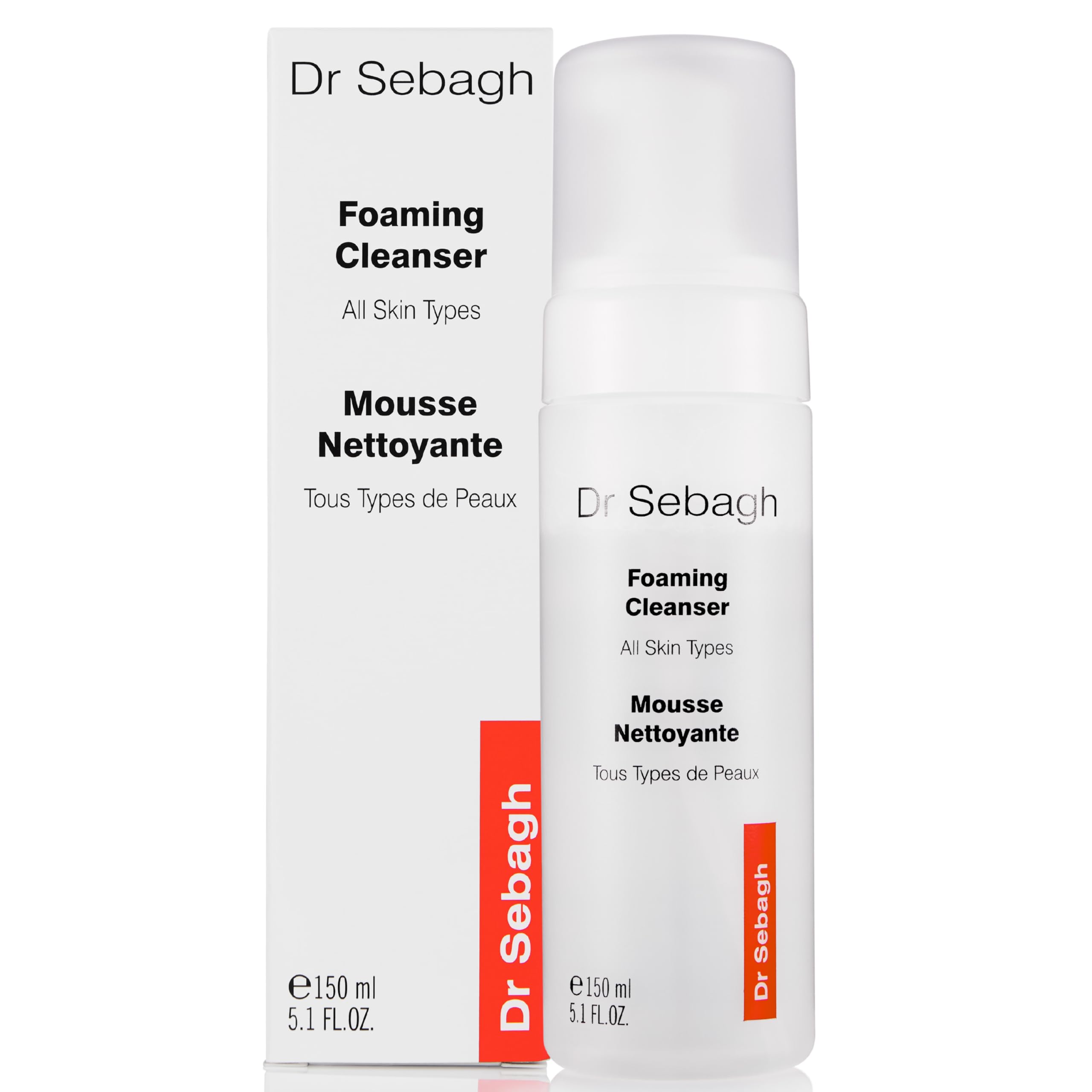 Dr Sebagh 2-in-1 Toner & Cleanser (150 ml) - Gentle Face Wash - Deep Pore Cleanser & Makeup Remover - Foam Cleanser for Oily Skin - Award-Winning