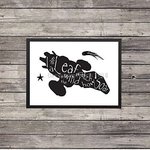 Serenity Silhouette Poster | I am a leaf on the wind watch me soar | Minimalist Poster | Firefly Poster | Serenity art | Typography|no frame or mat included