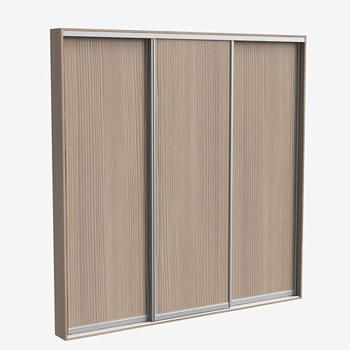 3 sliding wardrobe doors [MADE TO MEASURE] Champagne Avola. Includes