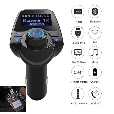 Auto-MP3-Player-drahtloser Bluetooth FM Transmitter FM-Modulator-Kfz-Freisprecheinrichtung A2DP 5V 2.1A USB-Ladeger?t für iPh