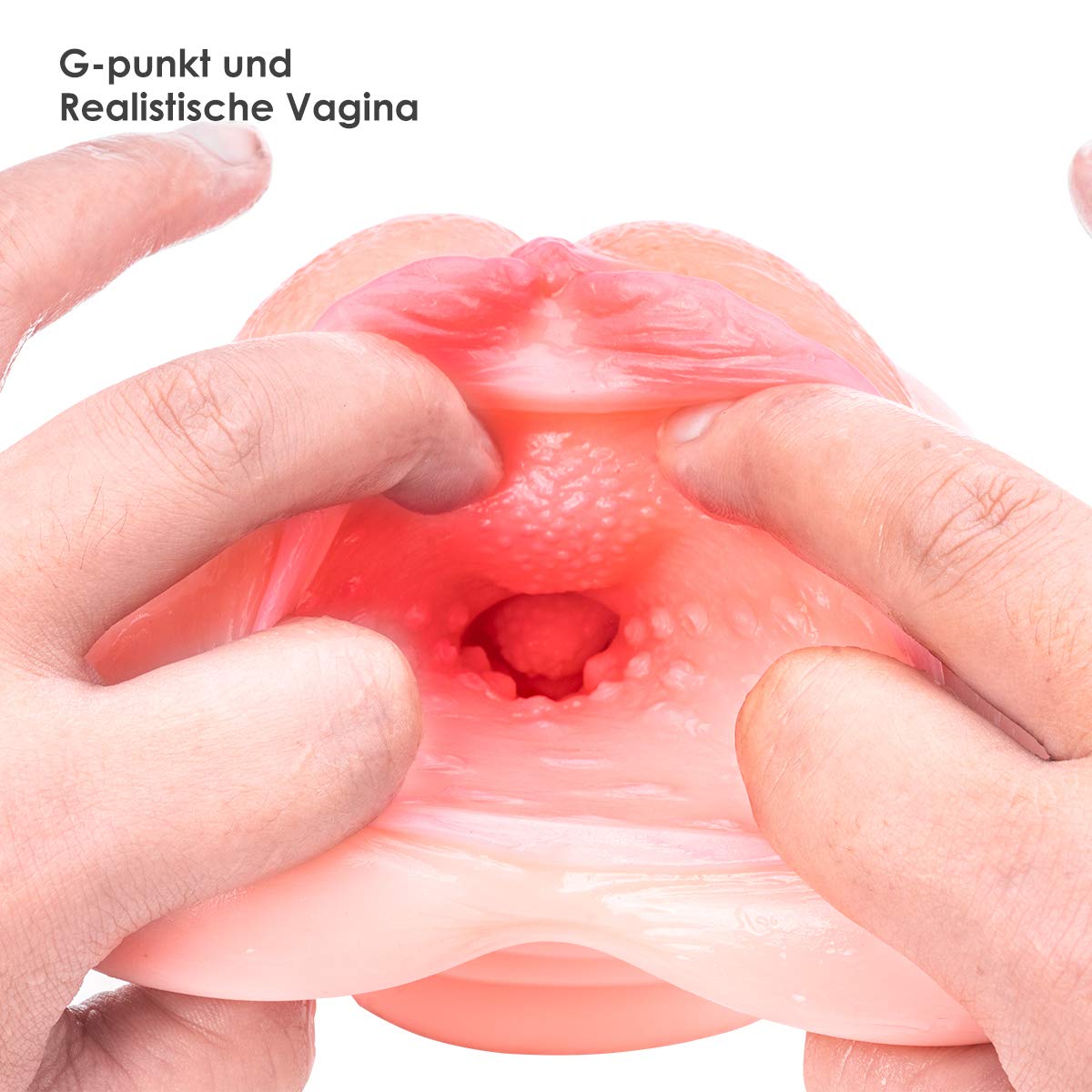 Vagina Masturbator, ZEMALIA realistische Masturbator Muschi Masturbation Vagina Onanist Penisring Sexspielzeug für Männer
